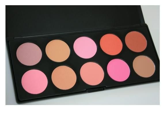 Paleta com 10 Blushes